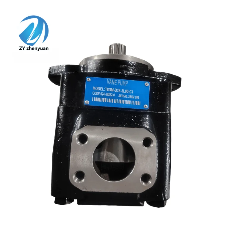 T6DC T6C 0311R02B T6CC014 0145R00 C110 T6DC-038-017-1R-03 T6DC-038-022 1R00 B100 Hydraulic Vane Double Pump